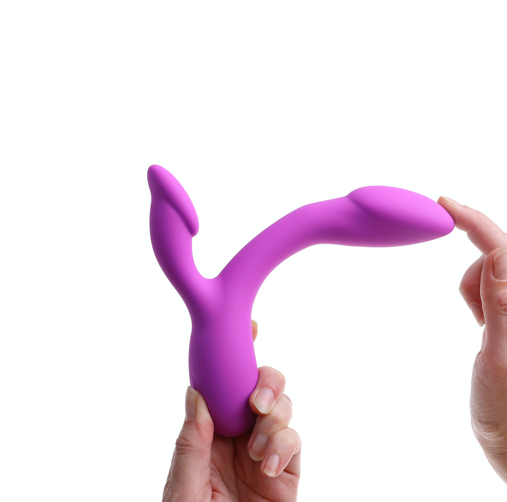 Flexible vibrator pleasure toy